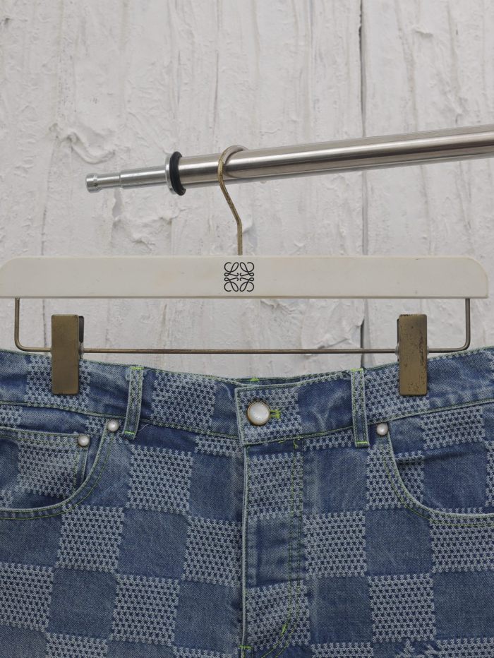 LOUIS VUITTON Jacquard Catwalk Denim Shorts
