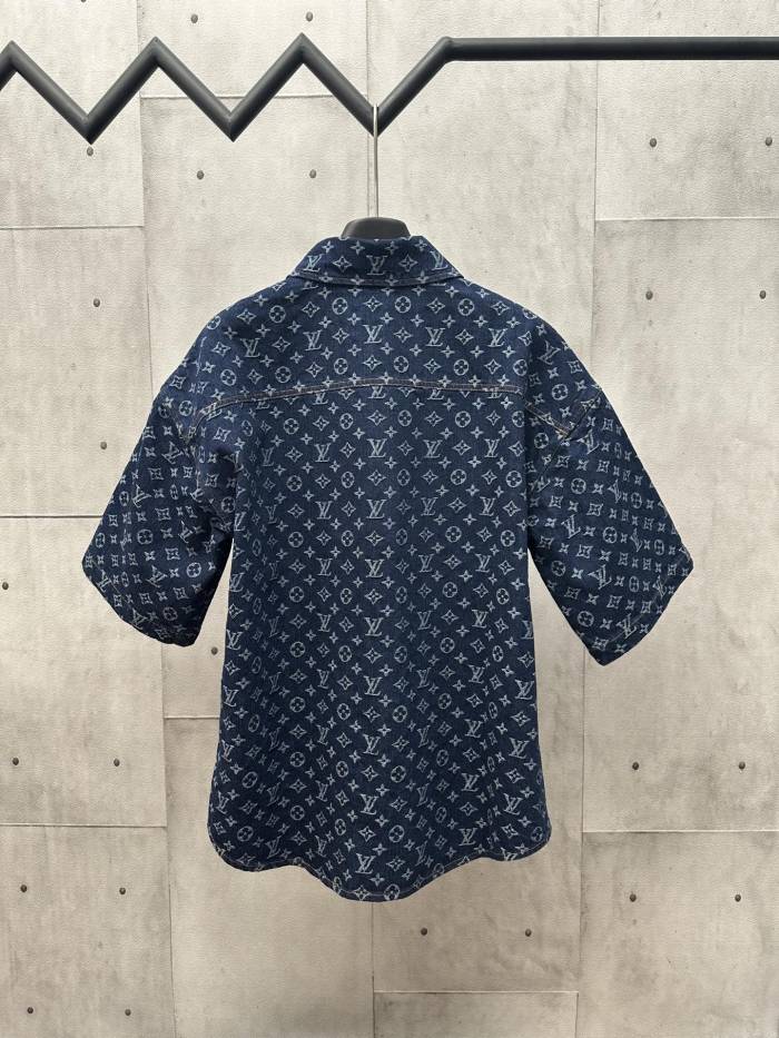 Louis Vuitton Jacquard Denim Short-sleeved Jacket