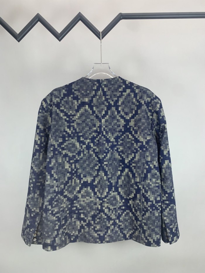 Louis Vuitton Graphic Collarless Denim Jacket