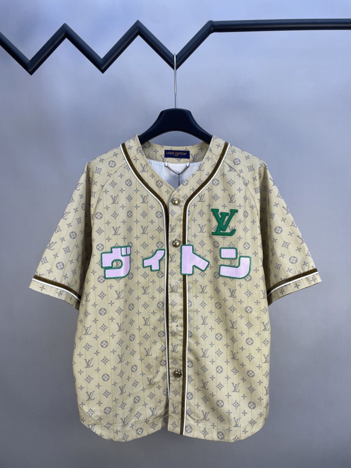 Louis Vuitton Knitted Baseball Short Sleeve Shirt