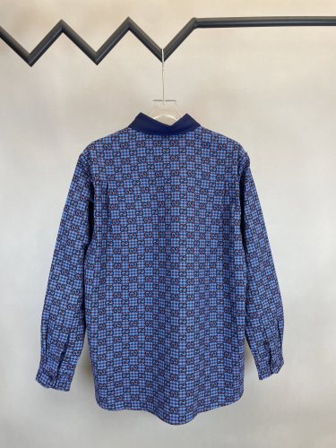 Gucci Monogram Lapel Long Sleeve Shirt