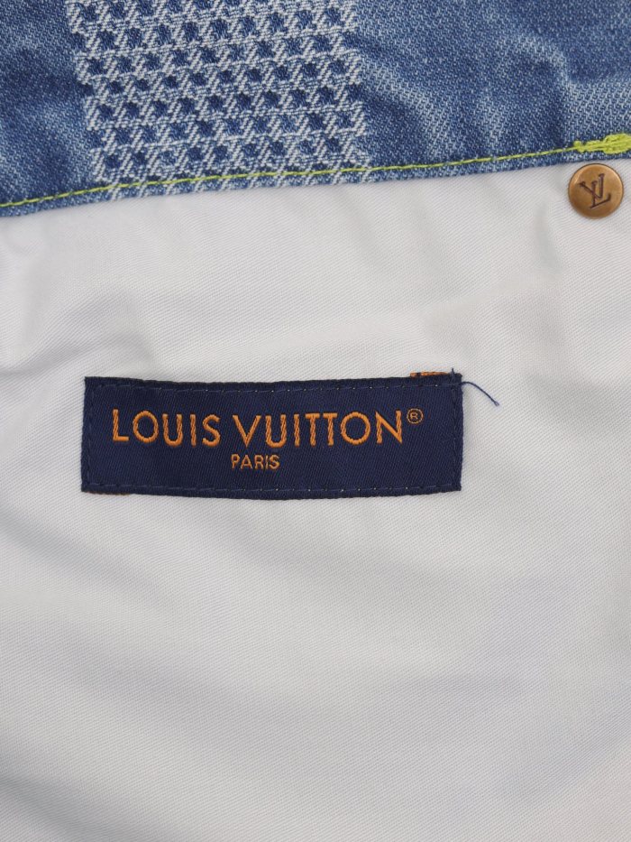 LOUIS VUITTON Jacquard Catwalk Denim Shorts