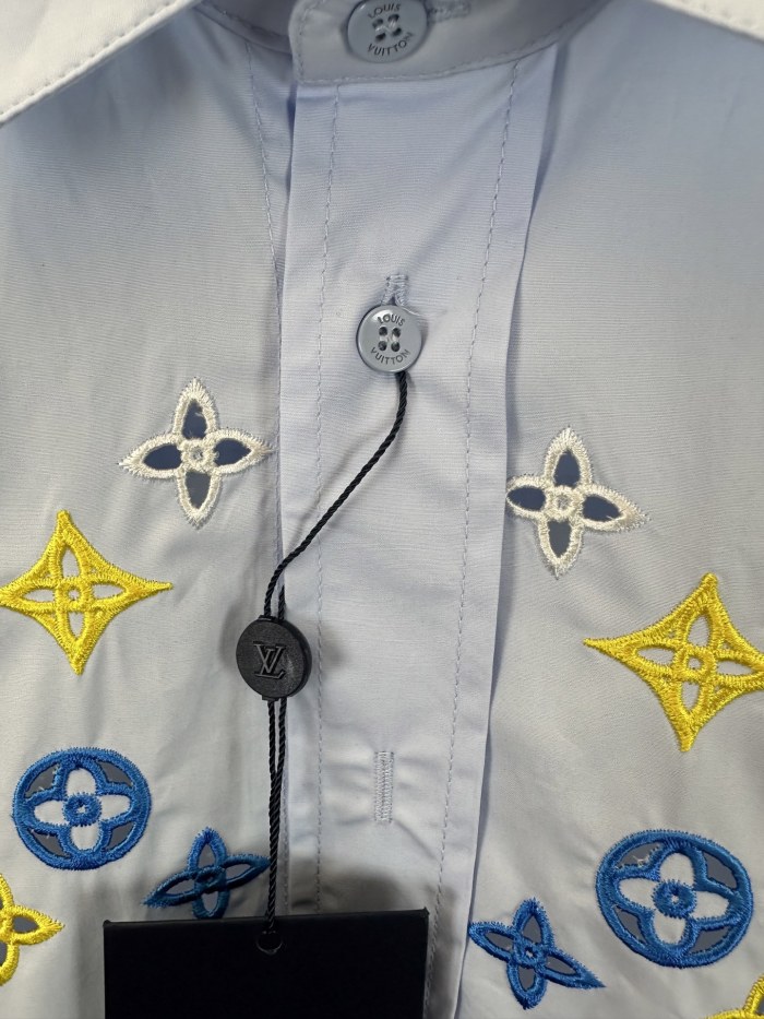 Louis Vuitton Rainbow Embroidered Short Sleeve Shirt