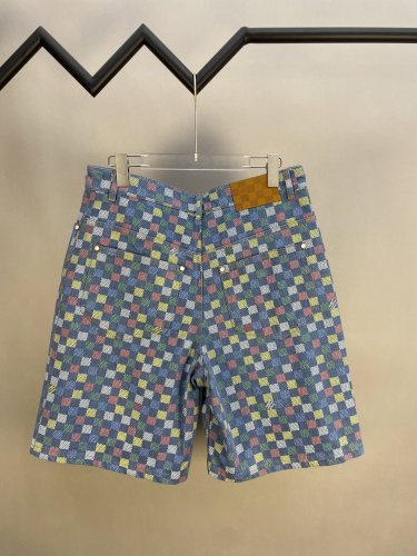 Louis Vuitton Damier Wide Chambray Shorts