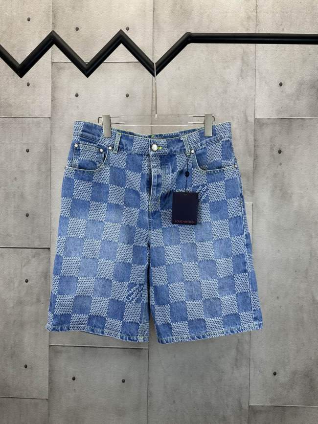 Louis Vuitton Mosaic Denim Shorts