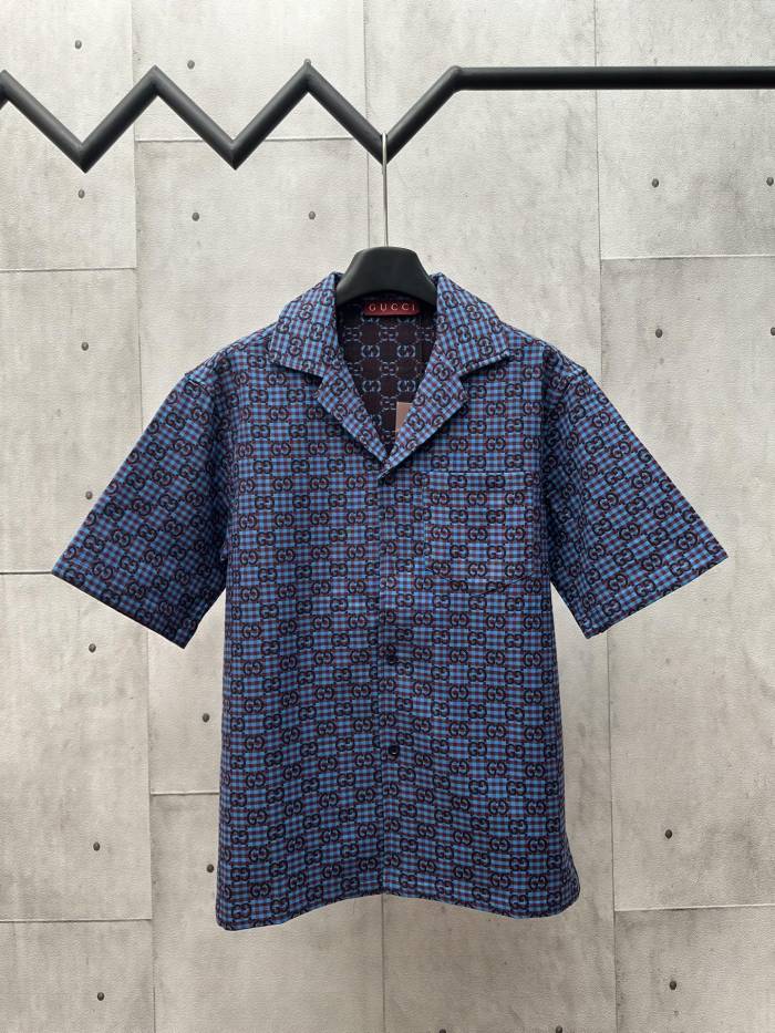 Gucci GG Check Short Sleeved Shirt