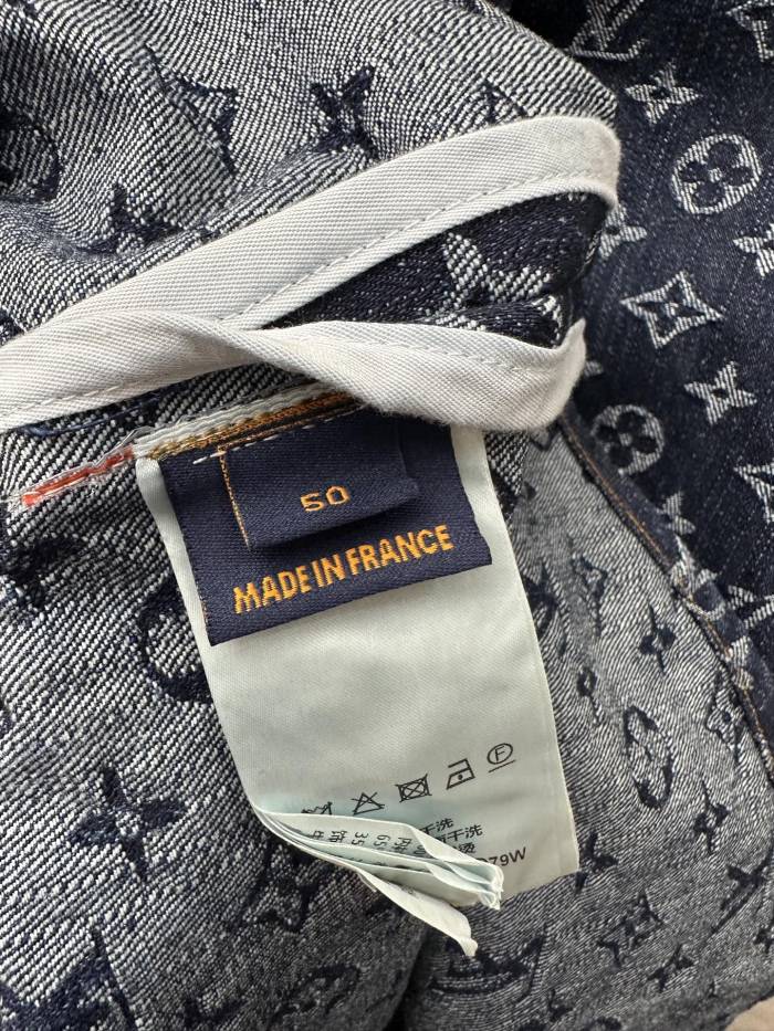 Louis Vuitton Jacquard Denim Short-sleeved Jacket