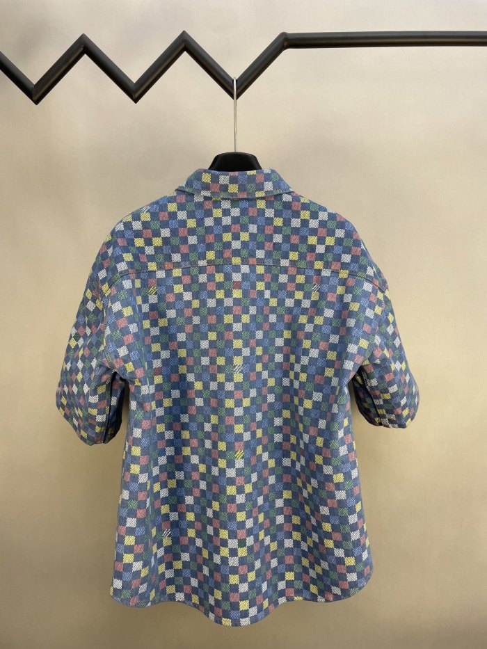 Louis Vuitton Damier Chambray Short-Sleeved Shirt