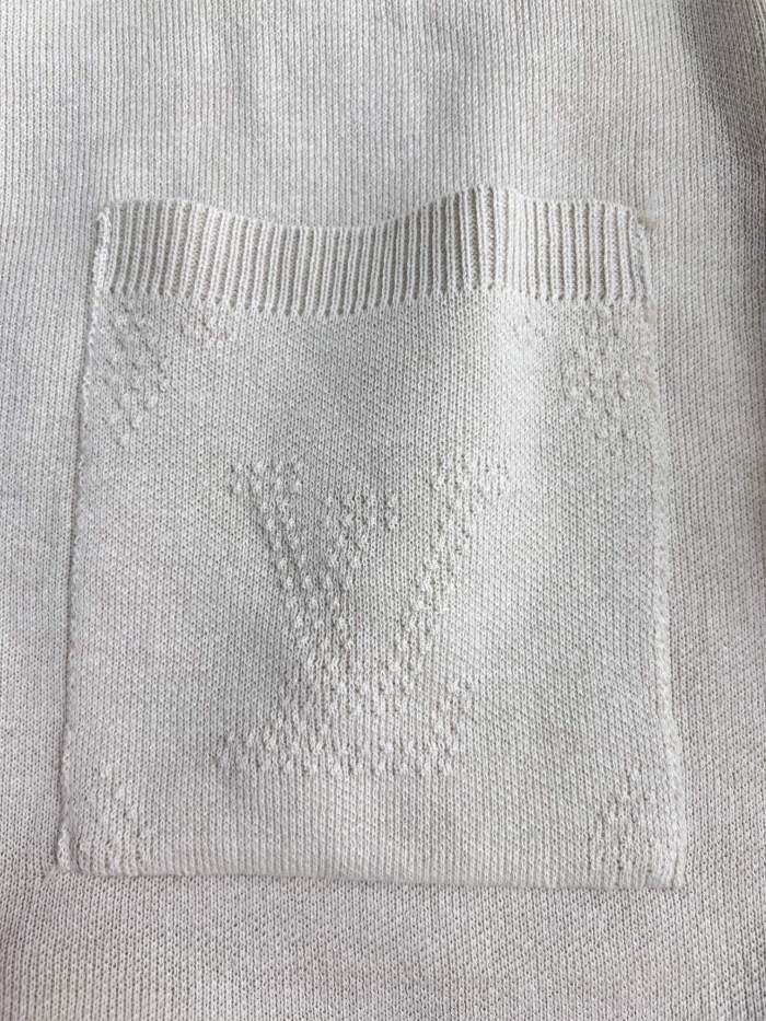 Louis Vuitton Monogram Embossed Short-Sleeved Knit Shirt