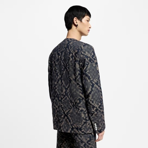 Louis Vuitton Graphic Collarless Denim Jacket