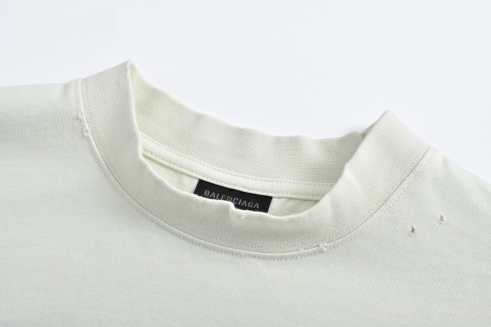 Balenciaga Melted Logo Print Short Sleeve T-Shirt