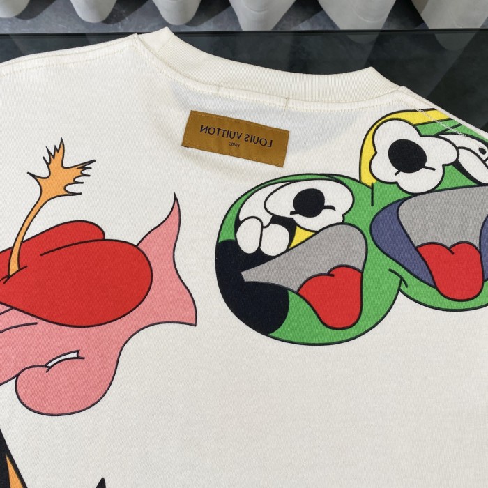 Louis Vuitton Flame Graffiti Short Sleeve T-Shirt
