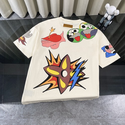 Louis Vuitton Flame Graffiti Short Sleeve T-Shirt