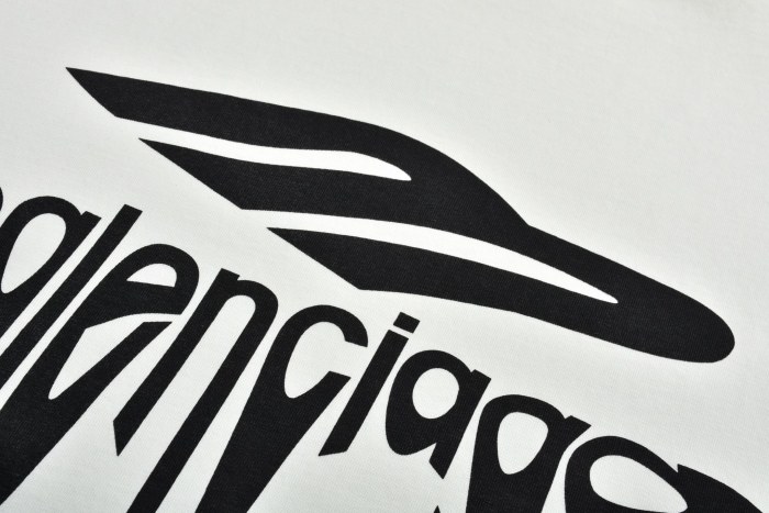 Balenciaga Melted Logo Print Short Sleeve T-Shirt