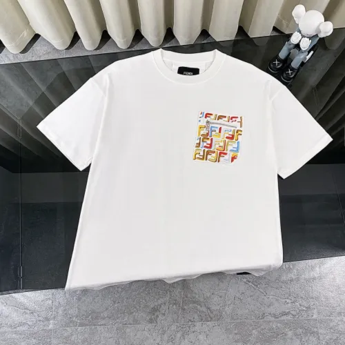 Fendi Embroidered Zip Pocket Short-sleeved T-shirt