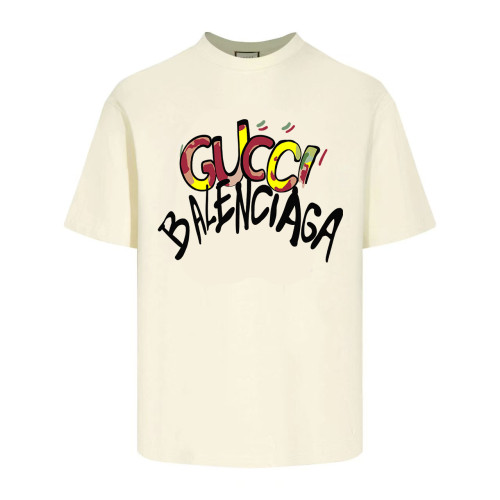 Gucci X Balenciaga Colorful Logo Cotton Oversize T-Shirt