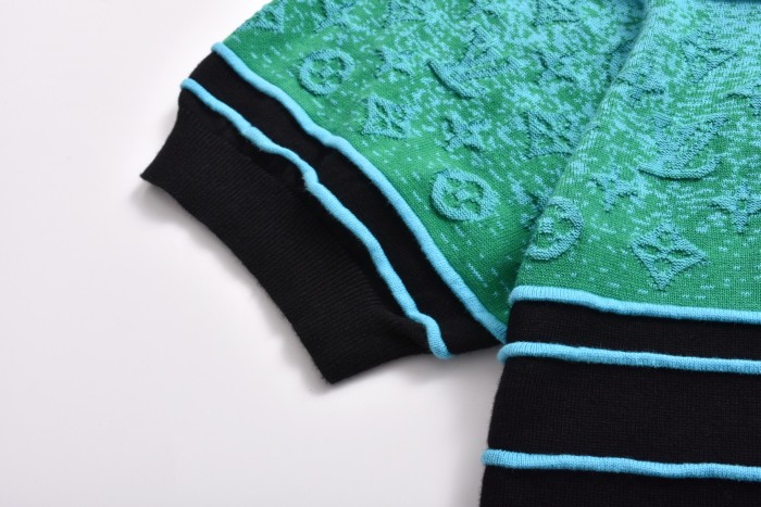 Louis Vuitton Iridescent Jacquard Short-Sleeved Polo