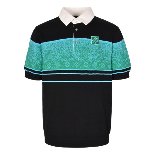 Louis Vuitton Iridescent Jacquard Short-Sleeved Polo