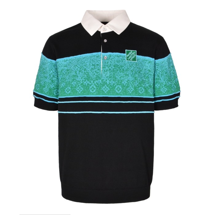 Louis Vuitton Iridescent Jacquard Short-Sleeved Polo