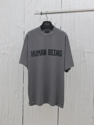 BALENCIAGA MAN GREY T-SHIRTS & TANK TOPS