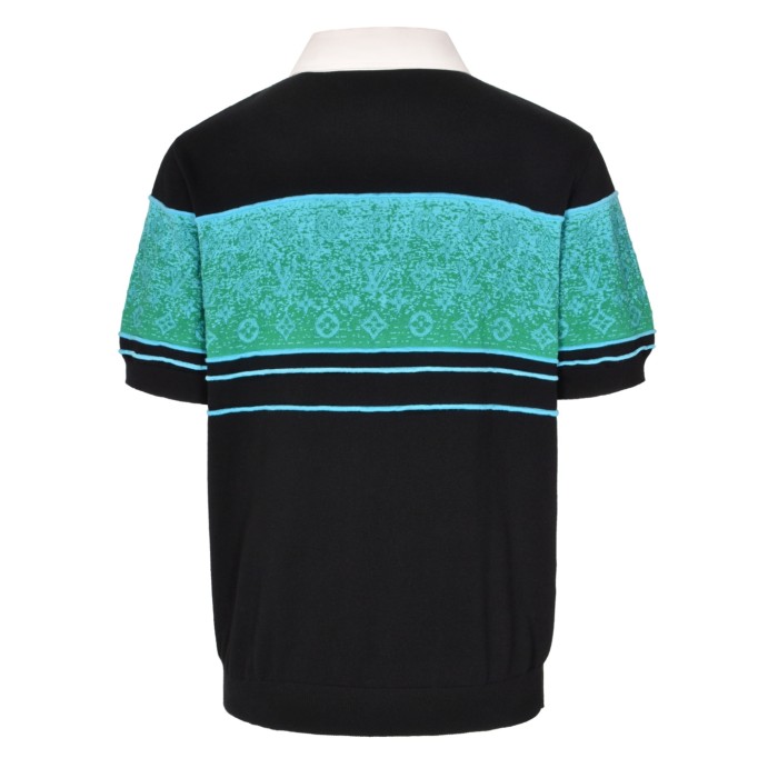 Louis Vuitton Iridescent Jacquard Short-Sleeved Polo