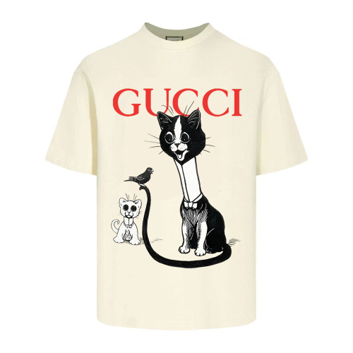 Gucci Kids' Cotton Cat Print T-shirt