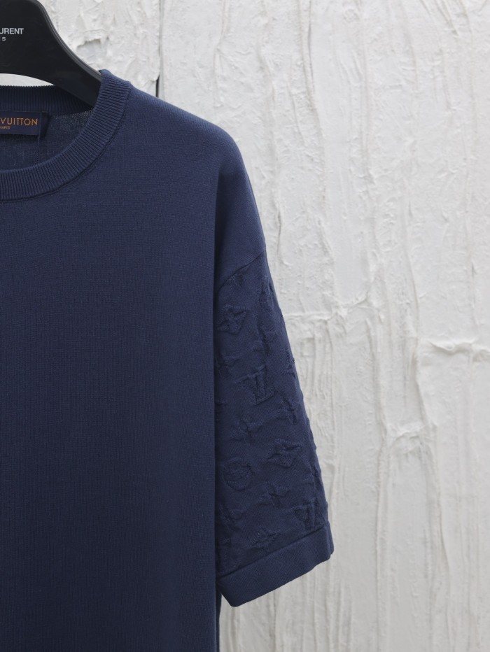 Louis Vuitton Jacquard Knitted Short-Sleeved T-shirt