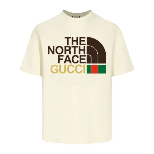 Gucci x The North Face Cream Logo Printed Cotton Oversized T-Shirt