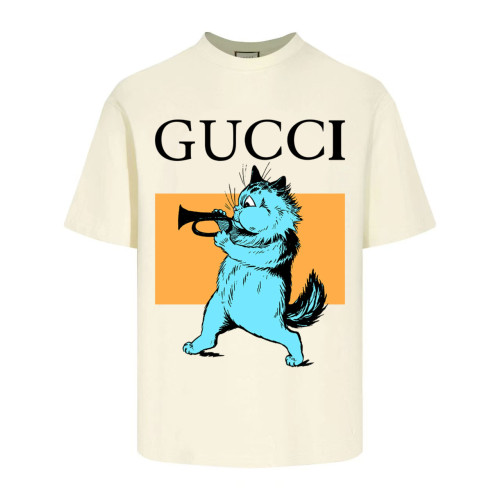 Gucci Cotton Web Cat Print T-Shirt