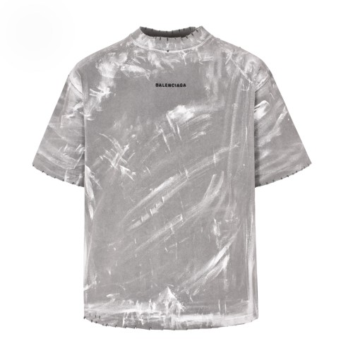 Balenciaga Paint Splash Logo Short Sleeves T-shirt