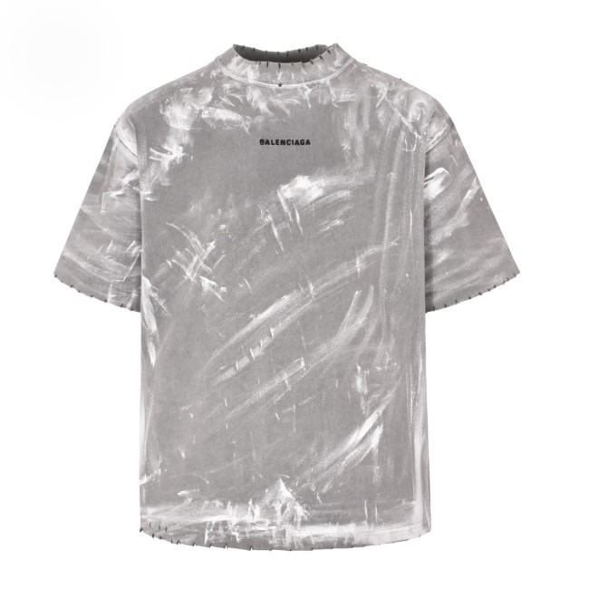 Balenciaga Paint Splash Logo Short Sleeves T-shirt