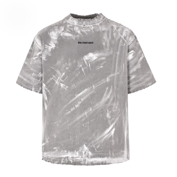 Balenciaga Paint Splash Logo Short Sleeves T-shirt