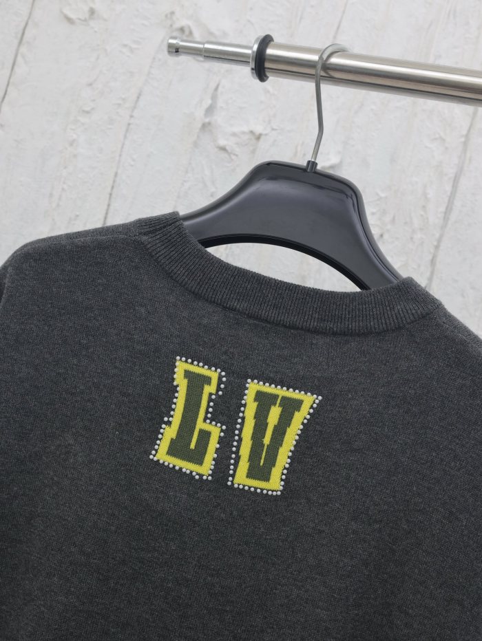 Louis Vuitton Embellished Short-Sleeved Cotton Crewneck Knitted T-shirt
