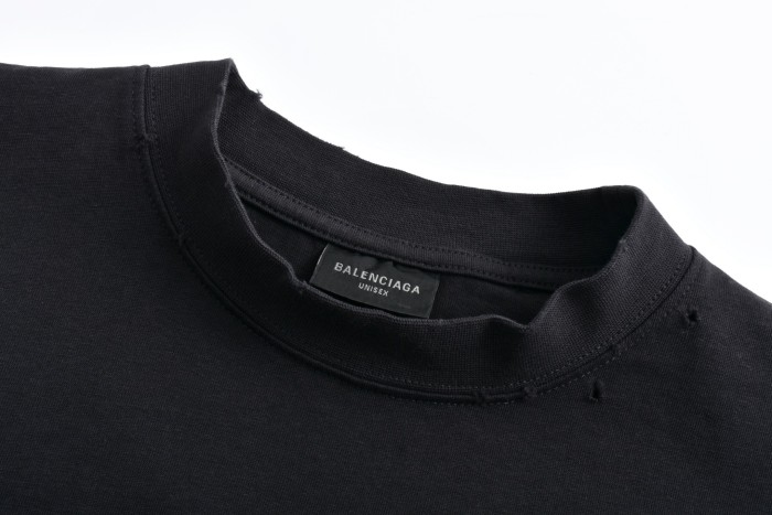 Balenciaga Melted Logo Print Short Sleeve T-Shirt