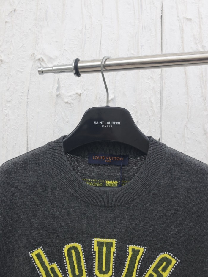 Louis Vuitton Embellished Short-Sleeved Cotton Crewneck Knitted T-shirt