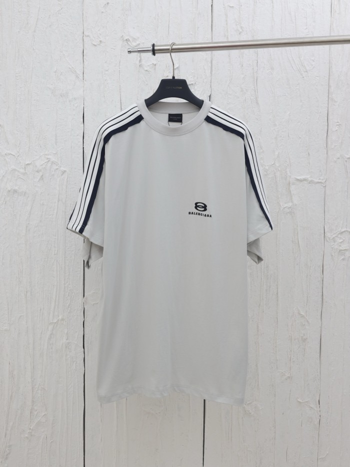 Balenciaga Embroidered Logo Short Sleeve T-Shirt