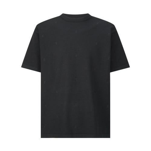 Louis Vuitton Jacquard Embroidered Knitted Short-Sleeved T-shirt