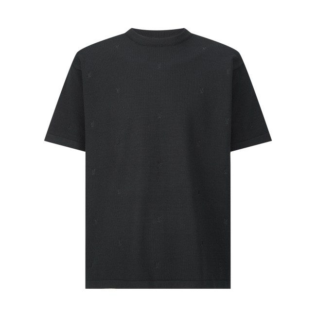 Louis Vuitton Jacquard Embroidered Knitted Short-Sleeved T-shirt