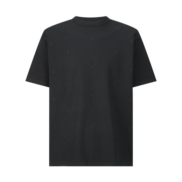 Louis Vuitton Jacquard Embroidered Knitted Short-Sleeved T-shirt