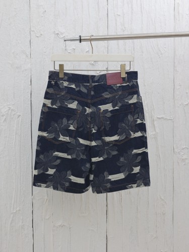 Gucci Jacquard Washed Denim Shorts