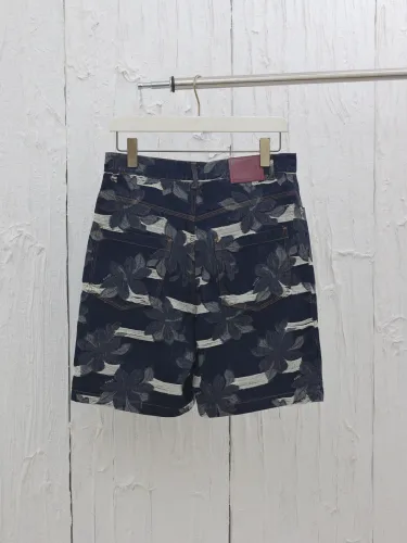 Gucci Jacquard Washed Denim Shorts