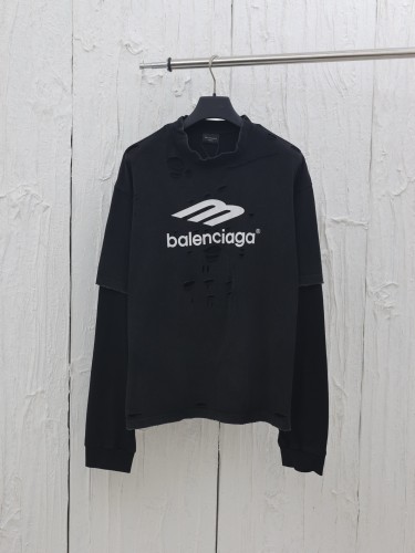 Balenciaga Men's 3b Sport Icon Layered Long Sleeves T-shirt