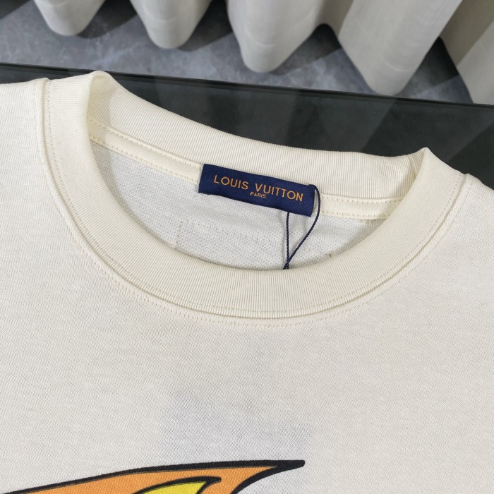 Louis Vuitton Flame Graffiti Short Sleeve T-Shirt