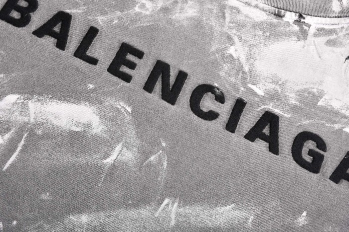 Balenciaga Paint Splash Logo Short Sleeves T-shirt