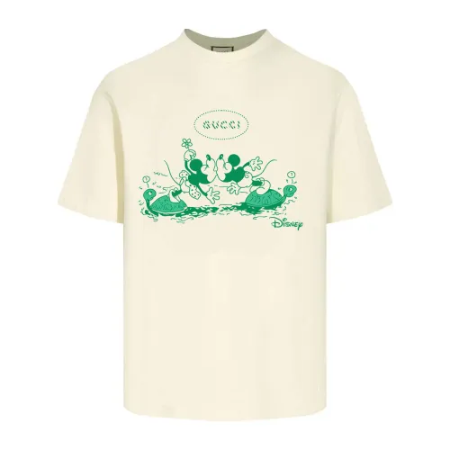 Gucci X Disney Mickey Minnie Cartoon Pattern Short-Sleeved T-shirt
