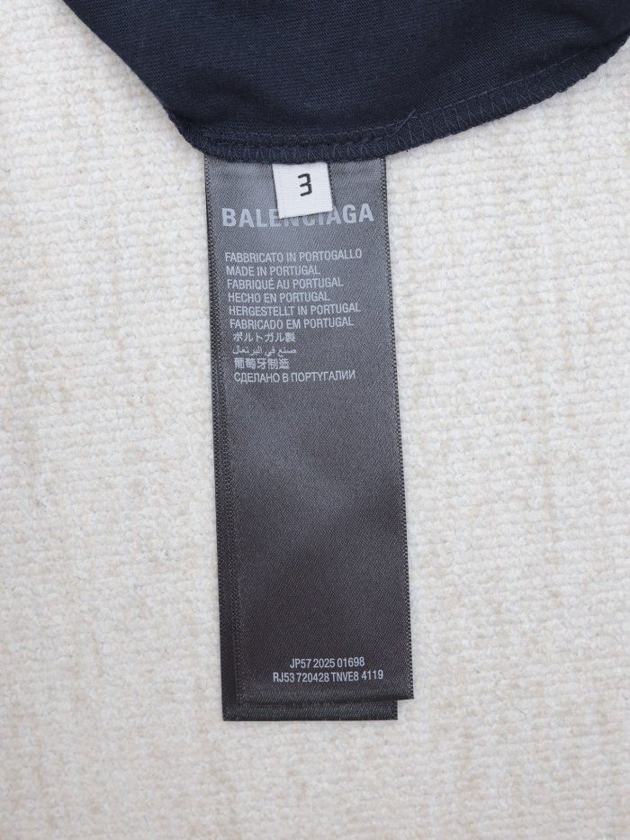 Balenciaga Embroidered Logo Short Sleeve T-Shirt
