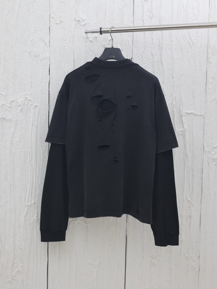 Balenciaga Men's 3b Sport Icon Layered Long Sleeves T-shirt
