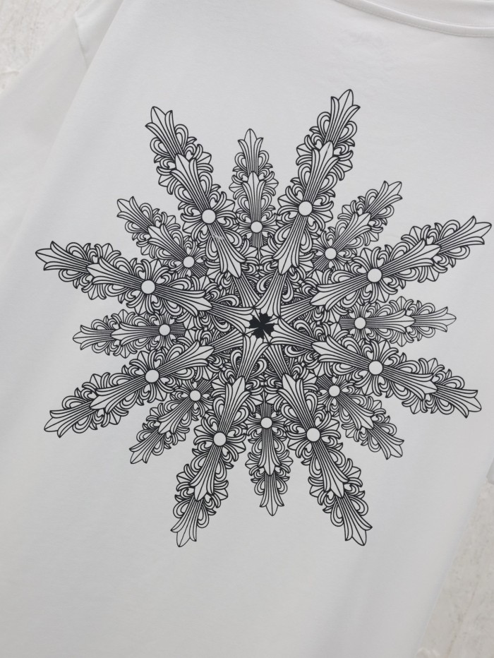 Chrome Hearts Snowflake Cross Short Sleeve T-Shirt