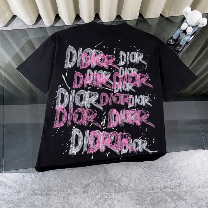 Dior Graffiti Monogram Short Sleeve T-Shirt