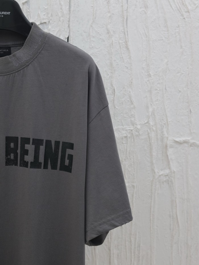 BALENCIAGA MAN GREY T-SHIRTS & TANK TOPS